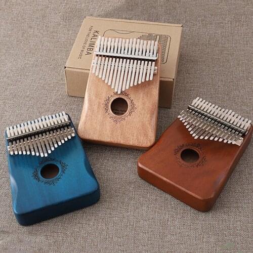 17 Keys Kalimba Wooden Thumb Piano African Mbira Sanza Professional Finger Piano Musical Instrument Accessories Entertainment