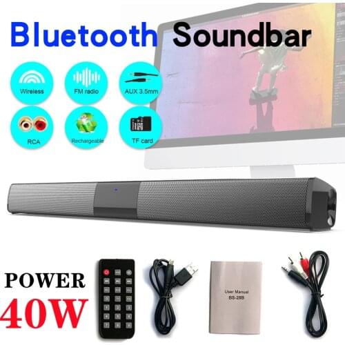 Home Theater Sound Bar TV Echo Wall Wireless Bluetooth Speaker Subwoofer for Computer Music System Center Sound Column Boombox