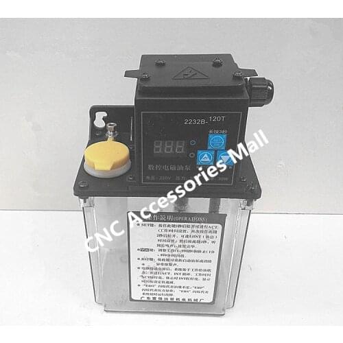 1.2L 220V AC Electric Auto Lubrication Pump Single screen Automatic Oil Pump for CNC Engraving Router machine