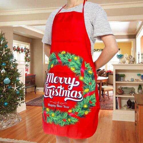 60x80cm Christmas Aprons Adult Snowman Santa Claus Apron Merry Christmas Decorations for Home 2020 New Year 2021 Xmas Ornaments