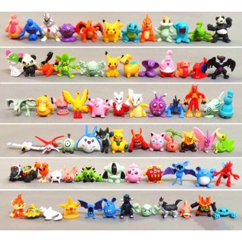 24/48/72/96/120/144 Pikachu Pokemon Ornaments Figure Figure No Repeating Anime Pokémon Doll Toys Christmas Gifts for Children