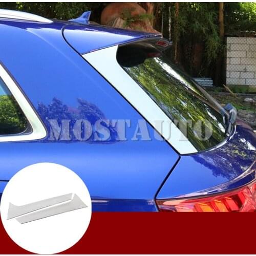 For Audi Q5 ABS Chrome Rear Window Spoiler Pillar Cover Trim 2017-2020 2pcs Car Accessories Interior Car Decor Car Trim