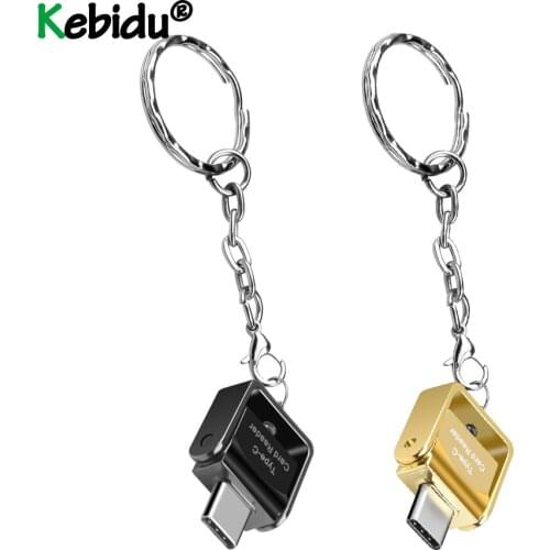 Micro SD Card Reader Type C TF Memory Card Reader With Key Ring For Macbook Pro Samsung S9 S8 Xiaomi 5 6