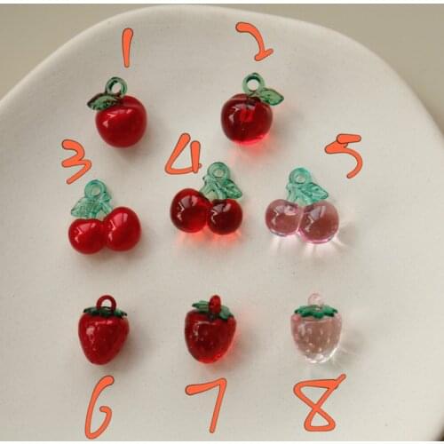Cute fruit collection DIY hand-made accessories earrings jewelry materials ins wind night night with the same paragraph