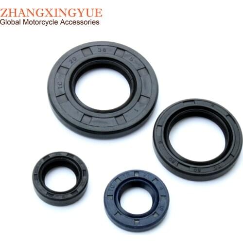 4pc YBR125 Engine Oil Seal Assy for Yamaha XT125 XT125R XT-X XTZ YBR YBX TT-R 125cc 4-Stroke