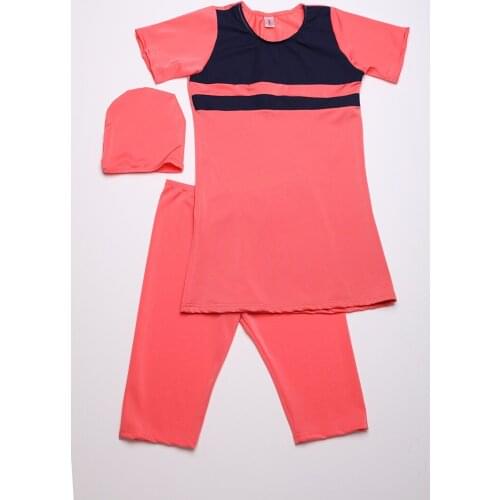 Minahill Coral, Navy Blue Swimsuit Hijab 0111A-06