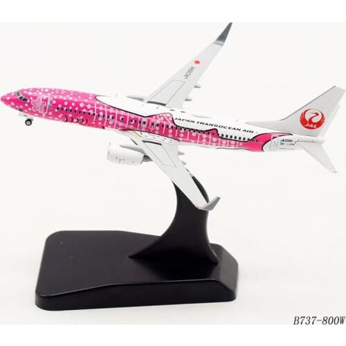 JAL 737 Plane Model 1/400 Scale Japan pink whale B737 airplane Airline aircraft Model Diecast Alloy landing gear Plane Toys