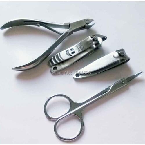 Nail Art Manicure Stainless Steel Cuticle Spoon Pusher Remover Clipper Tool Sets