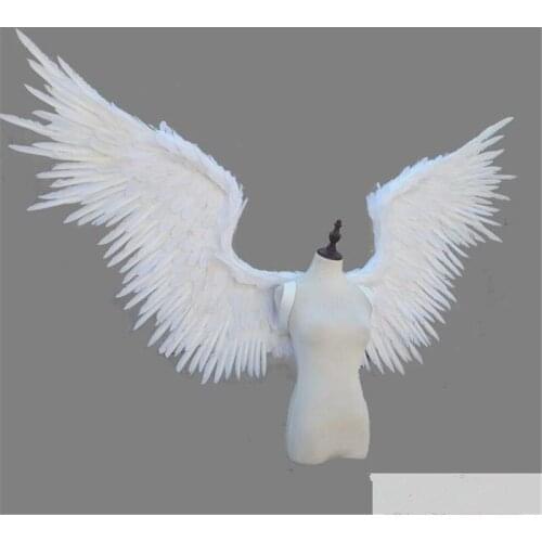 New Beautiful Gold white black angel feather wings for Cosplay photography Game Display Game shooting props