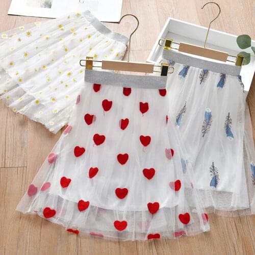 Fashion Floral Girl Skirt Tutu Baby Girl Princess Skirt Mesh Party Dance Ballet Tutu Skirts Tule Skirt Girls Children Clothes