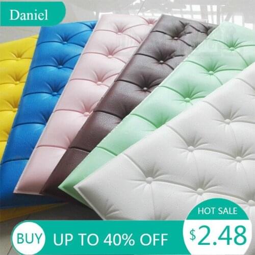 Self-Adhesive 3D Wall Sticker Imitation Brick Marble Embossed DIY Home Decoration Wallpaper Kidroom Kitchen Bedroom