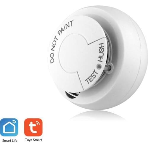 Tuya Smart Home Security Alarm Wifi Smoke Gas Detector Battery Powered Wireless Alexa Google Smoke Fire Sensitive Alarm Sensor