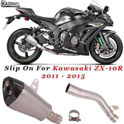 Motorcycle Exhaust System ModifiedMiddle Link Pipe Connecting Muffler Escape Moto Decibel killer For Kawaski ZX-10R