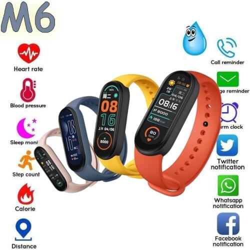 M6 Smart Bracelet Watch Men Women Heart Rate Monitor Bluetooth Sports Band Smartwatch Waterproof for Redmi Xiaomi Watch
