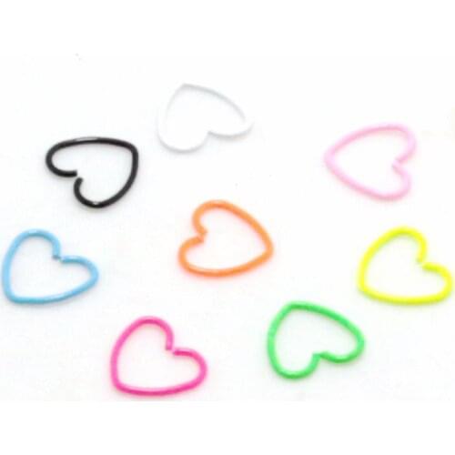 Mix colors Stainless Steel Heart Septum Piercing Nose Hoop Daith Helix Cartilage Lip Labret Piercing Ring nipple body jewelry