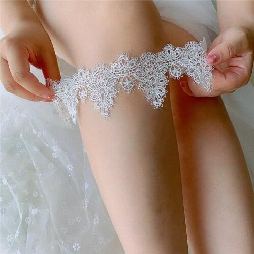 Wedding Garters Lace Embroidery Floral Sexy Garters For Women/Bride Thigh Ring Bridal Leg Garter