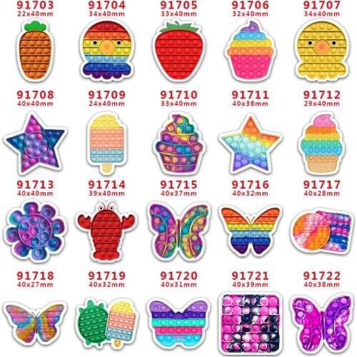 DIY Craft Supplies Sewing Accessories Cartoon Toy Printed Planar Resins Mold 30 Pieces. PR-91703