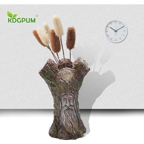 Creative Nordic Style Resin Flower Vase Decoration Home Decoration Vase Flower Pot Old-fashioned Table Vase Wisdom Ancient Tree