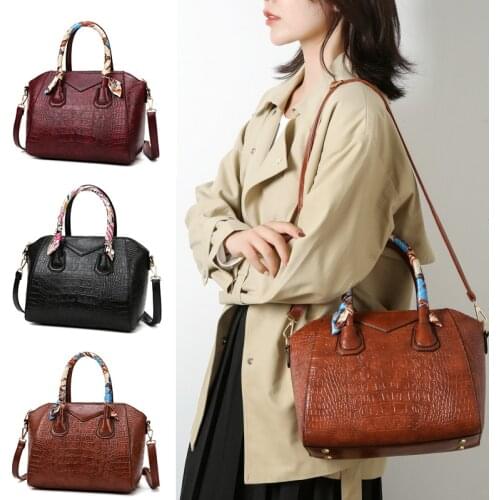 2021 Crocodile Pattern Top-handle Bag PU Leather Crossbody Bags for Women Female Shoulder Handbags Fashion Bag Fashion Tote Bags