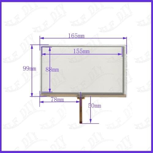 ZhiYuSun AM 3606 7inch 4Wire Resistive TouchScreen Panel Digitizer 165*99mm this is compatible For GPS car