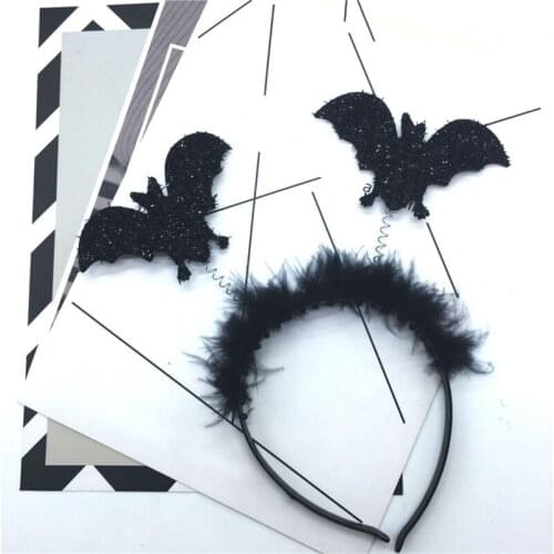 Halloween Party Children Headwears Black Spiders Bats Hair Accessories For Halloween Party Decoration 1Pc