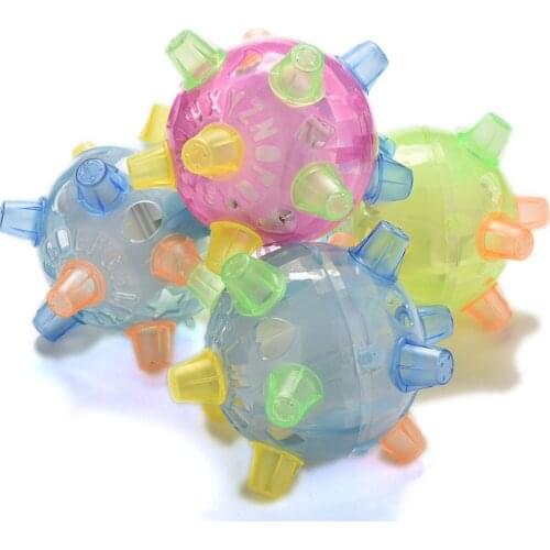 1pc Childrens Funny Toy gift Educational Toy Random Color LED Light Jumping Ball Kids Crazy Music Bouncing Dancing Ball