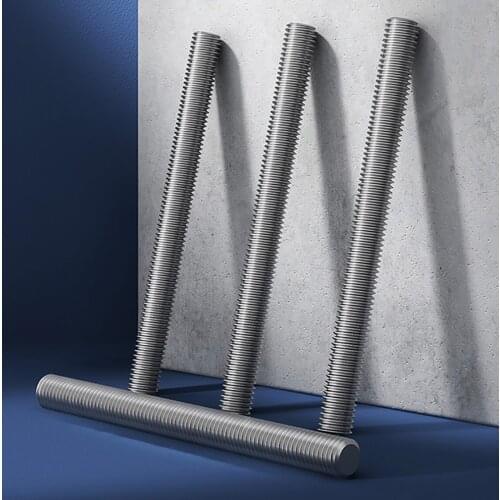 1Pcs Full Threaded Rod M2-M20 Metric Wire Screw Rod Bolt Bar Studs 304 Stainless Steel Length 150mm-400mm