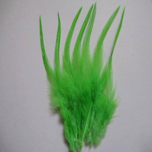 20 pcs / a lot of 10-15 cm Apple green Cock Feather Feathers Stage Feather Decorative Accessories