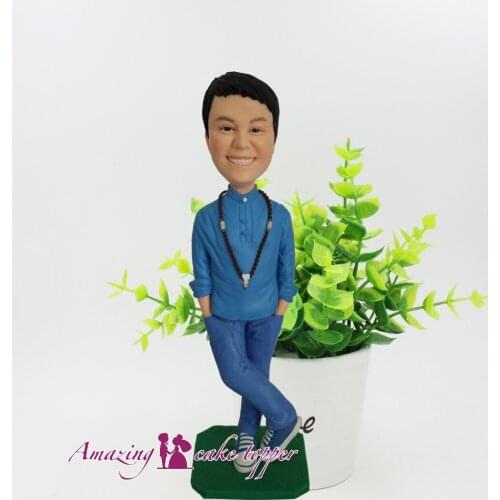 2019 AMAZING CAKE TOPPER Buddha boy, sunshine smile Toys Custom Polymer Clay Figure From Pictures