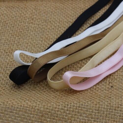 8mm Solid Shiny Elastic Tape Stretch Shoulder Straps Diy Sewing Garment Accessories Stretchy 100yards Wholesale