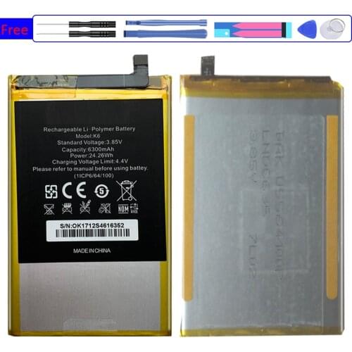 Battery 6300mAh For Oukitel K6 K 6 Bateria