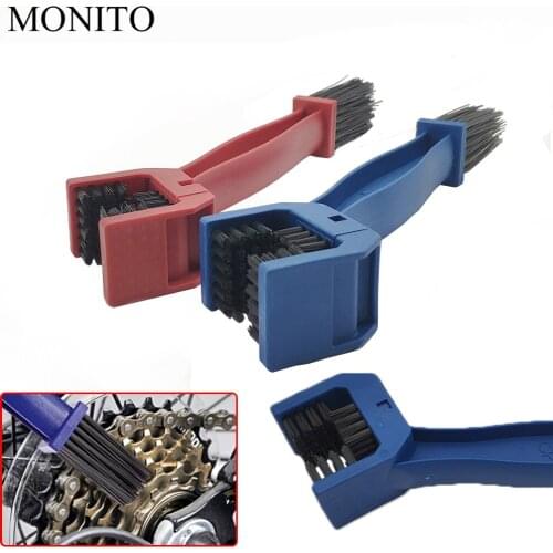 Motorcycle Chain Maintenance Cleaning Brush Cycle Cleaner Tool For DUCATI Hypermotard 796 821 939 950 1100 ST4S 748 900 Blue/RED