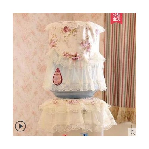 Water dispenser dust-proof bucket two-piece art high-end bucket pastoral universal lace cloth water dispenser