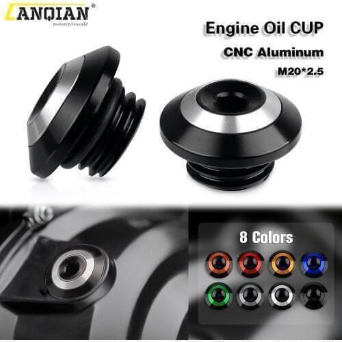 For DUCATI 848 1098 1198 2007 2009 2010 2011 M20*2.5 Motorcycle Accessories CNC Aluminum Engine Oil Filter Cup Plug Cover Screws