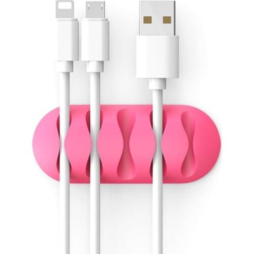 H05B Cable Holder Cord Management Line Fixer Organizer Clamps Silicone Self-Adhesive