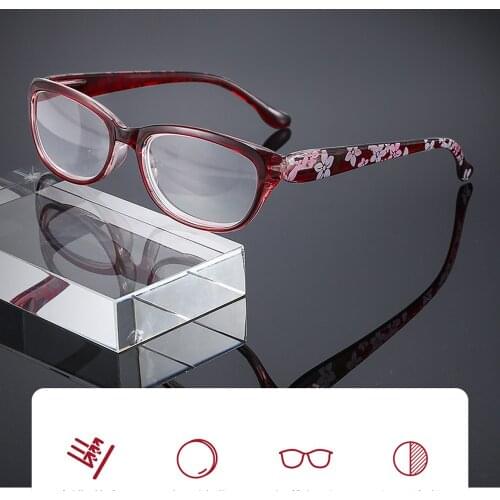 CLARA VIDA 2Pcs!!! 2021 New Fashion Anti-Blu-ray Reading Glasses Female Ladies+1.0+1.5 +2.0 To +4.0