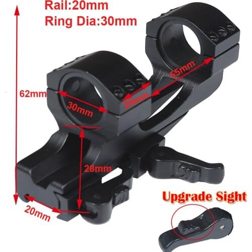 MIZUGIWA Scope Mount Quick Release Heavry Duty QD Auto Lock 20mm 25.4mm 1inch / 30mm Ring Picatinny Rail Cantilever Weaver