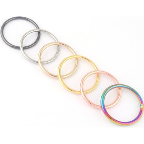 38mm Rainbow Metal Loops Round O Ring Welded Formed Strap Buckle Ring Making Handbag Purse Bag Webbing For Hardware Supplies