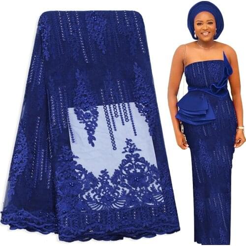 Wax Lace High Quality French Tulle Net Fabric With Rhinestones And Beads Embroidery African Laces Nigerian Bridal Wedding Dress