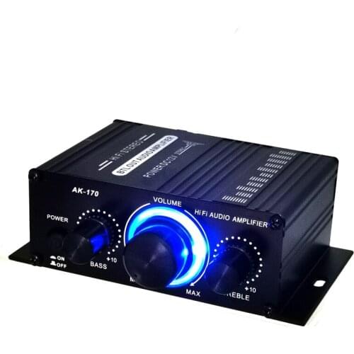 Mini Stereo Amplifier Dc12V Dual Channel Hi-Fi Audio Player Supports Mobile Phone Dvd Input for Motorcycle Car Home Use
