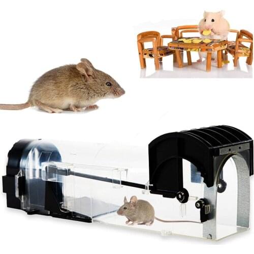 Reusable Smart Mouse Trap safety Nontoxic thicken ABS Rat Trap Cage Catch Indoor Outdoor Transparent Humane Live Mousetrap