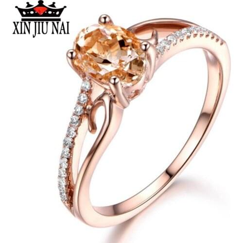 Fashion Rose Gold Champagne Cube Zircon Princess Ring Party/Leisure Jewelry Memorial Day Gift elegant temperament womens ring
