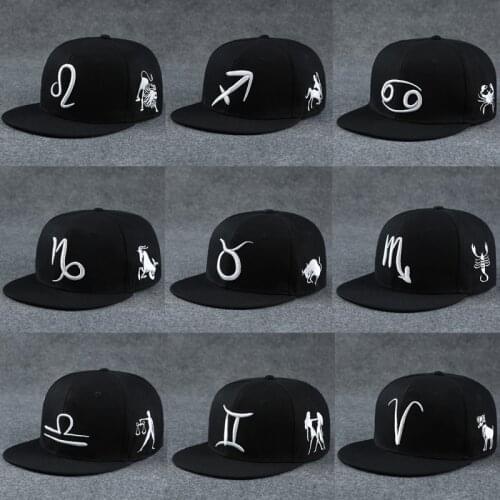 Youth Hip-hop Hat Cool Constellation Embroidery Baseball Cap Outdoor Performance Sports Hats