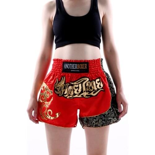 Mens Womens Kids Boxing Sanda Pants Competition Training Embroidery Muay Thai Shorts MMA Martial Arts Fighting Sports Shorts