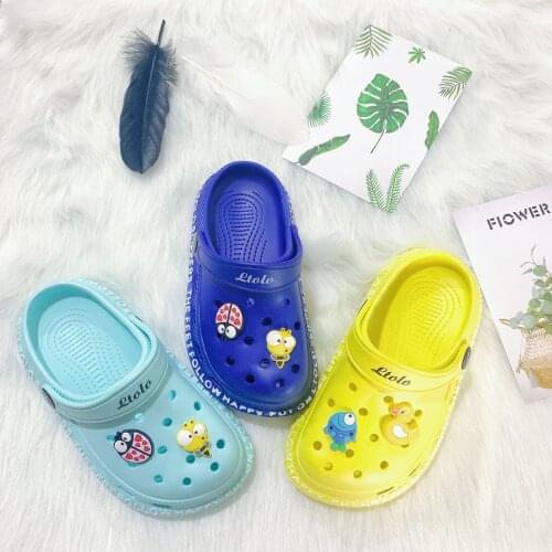 Children Boy Mules Clogs Kids Summer Sandals Croc Garden Beach Slippers Cave Hole Baby Shoes For Boys EUR23 24-29 30 31 32 33 34