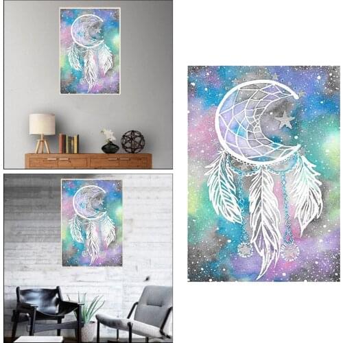 5D DIY Diamond Painting Dreamcatcher Kit Full Drill Square Embroidery Mosaic Art Picture of Rhinestones Gift