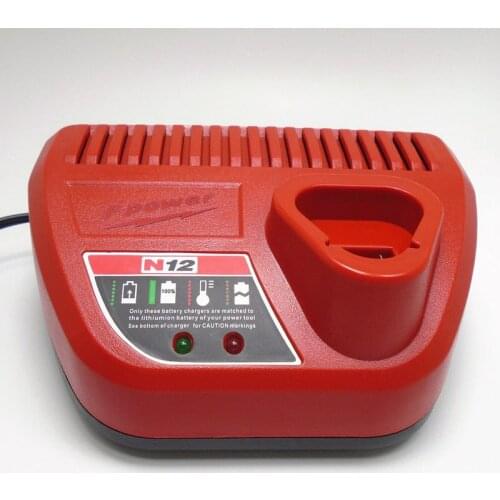 Newest 3.0A 10.8V 12V Li-Ion Replacement Battery Charger N12 For Milwaukee M12 48-59-2401 48-11-2402 Li-ion Battery Eu Plug