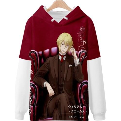 New Anime MORIARTY THE PATRIOT Hoodie Clothing Fashion MORIARTY THE PATRIOT Albert Men Women Coat Jacket Cosplay Sweatshirts