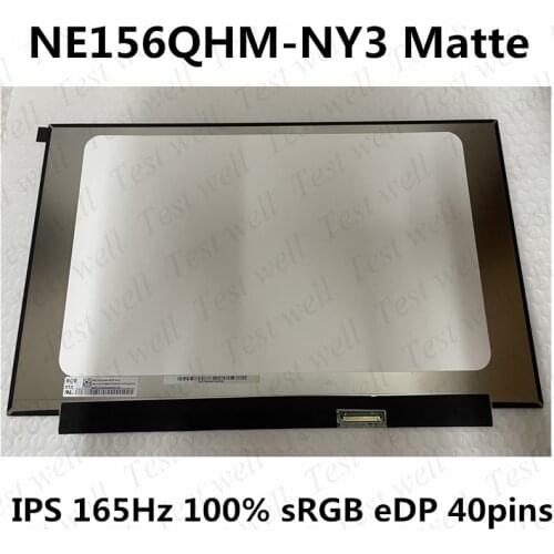 Original 15.6 inch QHD 2560X1440 100% sRGB eDP 40pins NE156QHM-NY3 V8.0 Matte LED Screen LCD Display IPS Matirx