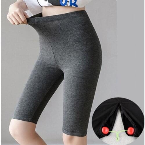Outdoor Sex Pants For Women Summer Cotton Trousers Biker Shorts High Waist Plus Size Open Croch Zippers Exotic Sexy Clothes